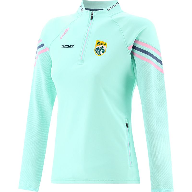 Green Kids' Kerry GAA Weston Half Zip Top with zip pockets by O’Neills.