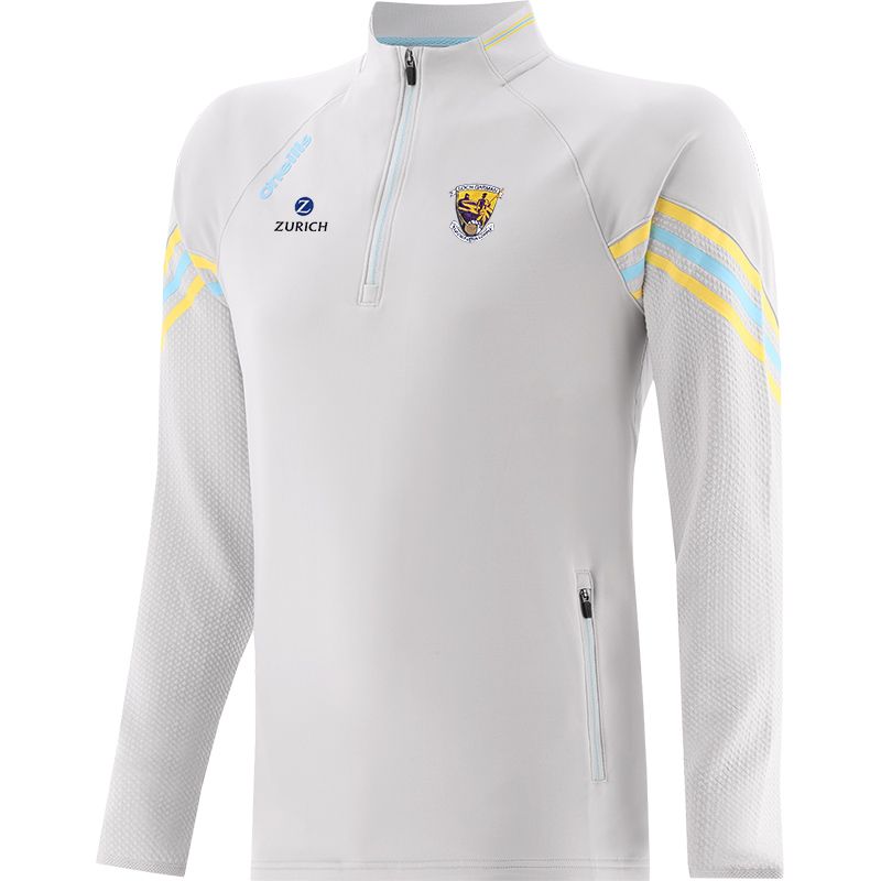 Grey Kids' Wexford GAA Weston Half Zip Top with zip pockets by O’Neills.