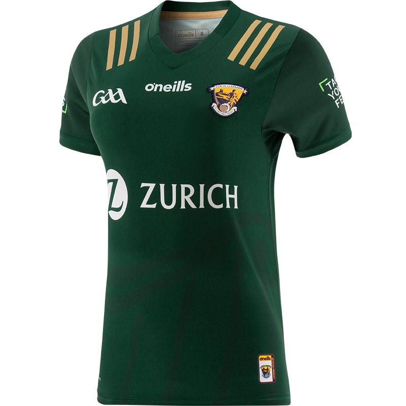 Green Women's Wexford Commemoration Jersey with ”Le croi agus lámh” printed on the back by O'Neills.