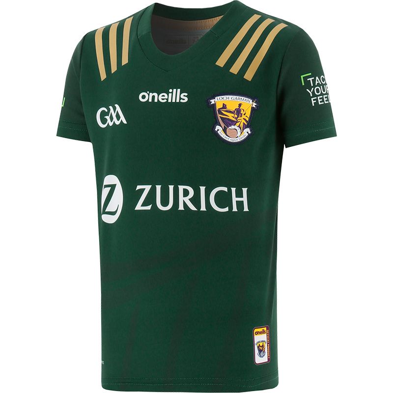 Kids Green Wexford GAA Commemoration jersey with Selskar Young Ireland’s crest by O’Neills.
