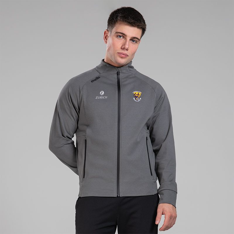 Dark Grey Men’s Wexford GAA Quantum Fleece Full Zip Top with zip pockets and Wexford GAA crest by O’Neills.