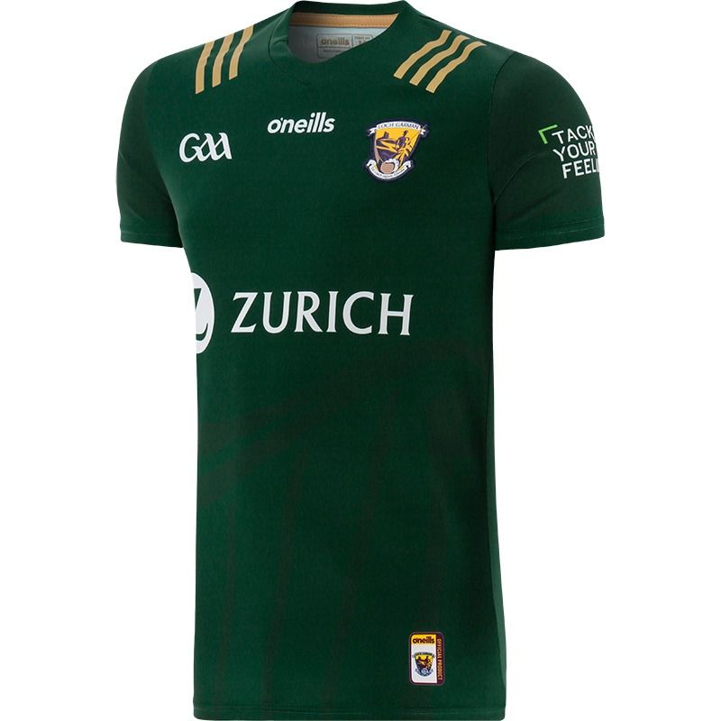 Green Wexford GAA Commemoration jersey with Selskar Young Ireland’s crest by O’Neills.