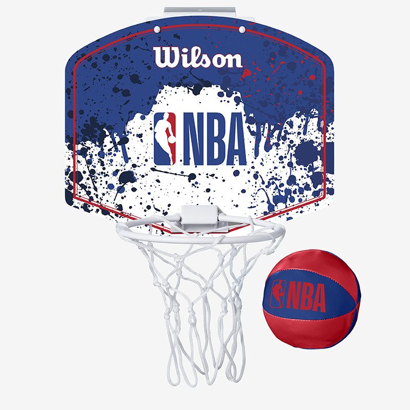 Wilson Team NBA Mini hoop with a net and ball from O'Neills