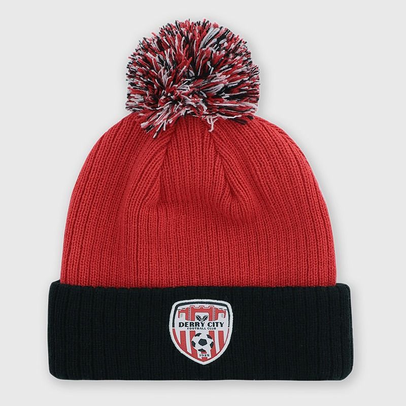O'Neills Derry City FC Zoff Knitted Bobble Hat