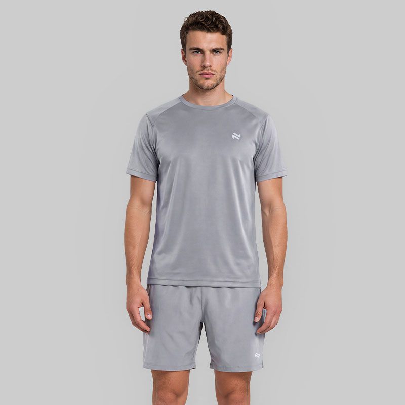 Grey O’Neills Men’s Zone T-Shirt with four-way stretch woven fabric