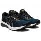 navy and grey ASICS men’s running shoes with lightweight cushioning from O’Neills