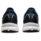 heel view of blue and black ASICS men's runners with a flexible mesh upper from O'Neills