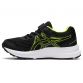 Kids' Black / Green ASICS Gel Contend 7 running shoes with mesh upper from O'Neills.
