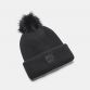 Black Under Armour Women's ColdGear® Infrared Halftime Ribbed Pom Beanie withFaux fur top pom detail from O'Neills.