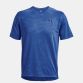 Blue Under Armour Men's UA Tech™ Vent Jacquard Short Sleeve T-Shirt, with Dropped, shaped hem for enhanced coverage from O'Neill's.