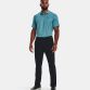 Blue Under Armour Men's UA Performance 3.0 Polo, with a Flat knit ribbed collar from O'Neill's.