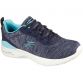 navy and blue Skechers women's trainers with a cushioned, comforting insole from oneills.com