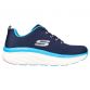 Women's Skechers Lace Up Trainers With Mesh Upper Navy Blue and White from O'Neills.
