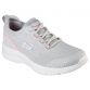 Women's Grey Skechers Dynamight 2.0 Trainers, with a lightweight flexible impact cushioning midsole from O'Neills.