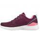 Burgundy and Pink Skechers women's trainers in a sleek, sporty design with a lace up closure from O'Neills