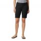 Black Columbia women's mid rise long shorts made from a comfort stretch fabric, featuring zip close security pocket and Columbia Omni-Shield™ water and stain barrier from O'Neills.