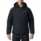 Black Men's Columbia Powder Lite Hooded Jacket with outer padding from O'Neills.