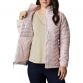 Pink women's Columbia Columbia Powder Lite Jacket with internal reflective lining from O'Neills.