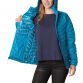 Blue Columbia Women's Powder Lite™ Hooded Jacket, with Zippered hand pockets from O'Neills.