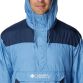 Blue Men's Columbia windbreaker with hood and pouch pocket from O'Neills.