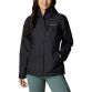 Black Columbia women's lightweight waterproof nylon jacket, with attached hood, zippered chest and hand pockets and a drawcord hem from O'Neills.