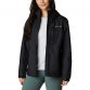 Black Columbia women's lightweight waterproof nylon jacket, with attached hood, zippered chest and hand pockets and a drawcord hem from O'Neills.