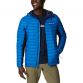Blue and Black Columbia Men's Powder Pass™ Hybrid Down Jacket is waterproof and features two zipped pockets from O'Neills