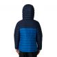 Navy and blue Columbia boys water-resistant padded jacket with hood from O'Neills.