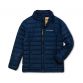 Kids' Navy Columbia Powder Lite Jacket, with hand pockets from O'Neills.