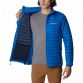 Blue men's Columbia Powder Pass puffer jacket with zip pockets and adjustable hem from O'Neills.