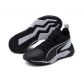 black and white Puma men's laced runners with a padded tongue and collar from O'Neills