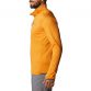 Orange men's Columbia Park View half zip fleece with zip pocket and thumbholes by O'Neills.