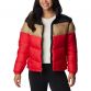 Red / Black / Gold Columbia Women's Puffect™ Colourblock Jacket, with zippered hand pockets from o'neills.