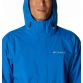 Blue men's Columbia Earth Explorer waterproof jacket with hood and zip pockets from O'Neills.