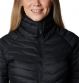Black Columbia women's puffer jacket, made from water-resistant but breathable material, featuring an adjustable hem and zip pockets from O'Neills.