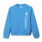 Blue Columbia Kids' Trek™ Graphic Crew Sweatshirt, with a Comfort rib at cuff and hem from O'Neill's.
