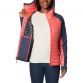 Blush Pink Columbia Women's Powder Lite™ Hybrid Hooded Jacket, with Zippered hand pockets from o'neills.