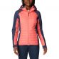 Blush Pink Columbia Women's Powder Lite™ Hybrid Hooded Jacket, with Zippered hand pockets from o'neills.