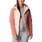 Peach and Dark Corel Columbia Women's Powder Lite™ Hybrid Hooded Jacket, with Zippered hand pockets from O'Neills.