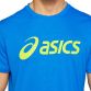ASICS Men's Silver Large Logo T-Shirt Directoire Blue / Lime Zest