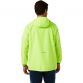 Green men's ASICS running jacket with hood and zipped pockets from O'Neills.