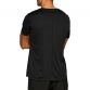 Black ASICS men's short sleeve running t-shirt with logo from O'Neills.