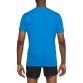 Blue ASICS men's short sleeve running t-shirt with logo on left chest from O'Neills.