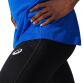 Black ASICS mens running tights with a reflective ASICS spiral logo and hidden inner pocket from O'Neills.