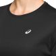 Black ASICS women's running long sleeve top with logo from O'Neills.