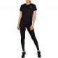 Black ASICS women's full length running tights with reflective design from O'Neills.