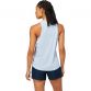 Blue ASICS women's running vest with reflective logo from O'Neills.