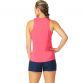 Pink ASICS women's running vest with reflective logo from O'Neills.