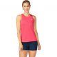 Pink ASICS women's running vest with reflective logo from O'Neills.