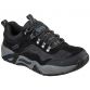 black Skechers men's trainers with water repellent leather from O'Neills.